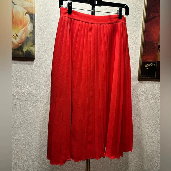 Kate Spade Coral Pleated Skirt Women's Size 4 - Picture 1 of 11